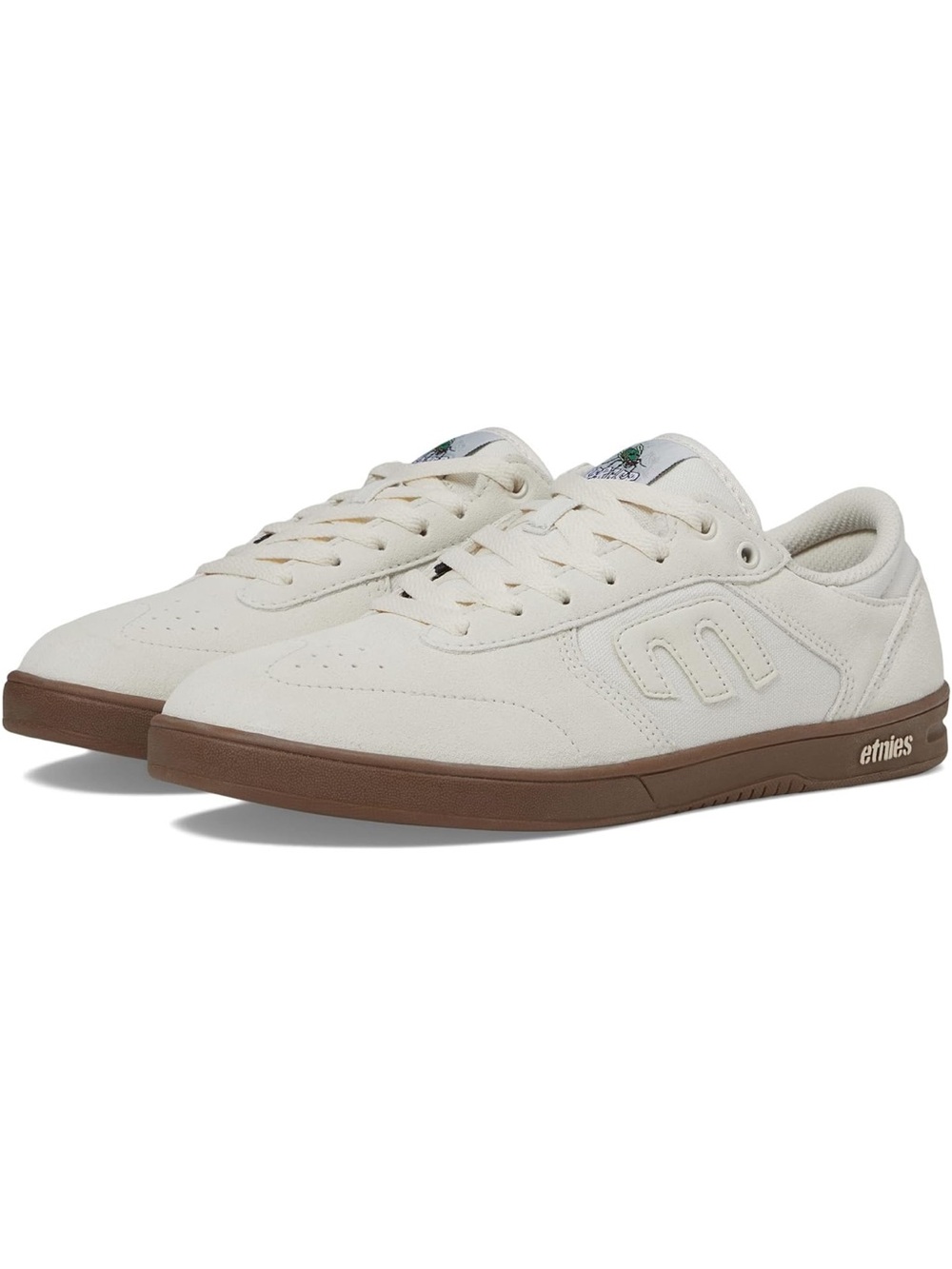 NWT Men’s 8.5 Etnies Low-Top Sneakers in Off-White with Brown Sole